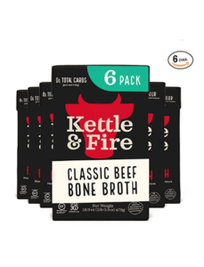 Beef Bone Broth Soup - Organic, Grass Fed, Bone Broth Collagen Protein (10g) - Perfect for Intermittent Fasting, Low Carb, Keto, Paleo, Whole 30 Approved Diets - Gluten Free -16.9 fl oz.img