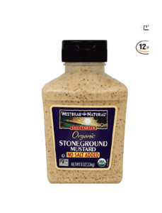 Westbrae Natural Organic Stoneground Mustard, No Salt Added, 8 Oz (Pack of 12).img