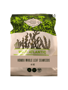 VITAMINSEA Kombu Sugar Kelp Leaf - 4 OZ - Vegan Certified North Atlantic Whole leaf Seaweed (KWL4).img