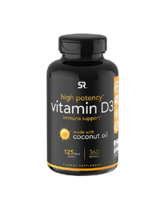 Vitamin D3 5000iu (125mcg) with Coconut Oil ~ High Potency Vitamin D for Immune & Bone Support ~ Non-GMO Verified, Gluten & Soy Free (360 Mini-Liquid Softgels).img